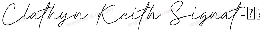Clathyn Keith Signat字体转换